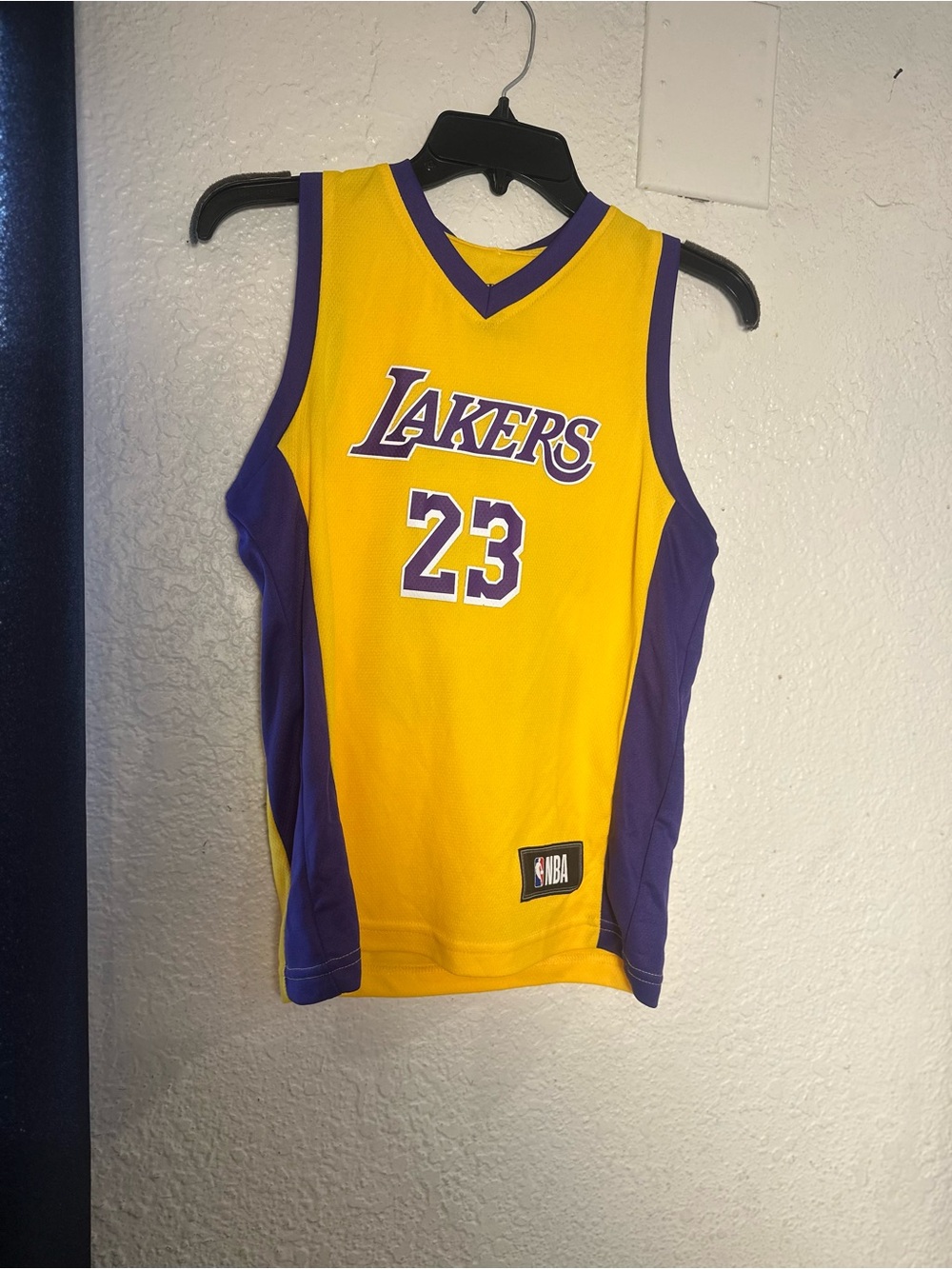 NBA Lakers Youth Jersey Yellow Purple #23